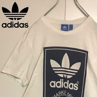 アディダス(adidas)の【ビッグプリント】 アディダス　ロゴ入りTシャツ　ホワイト　A1021(Tシャツ/カットソー(半袖/袖なし))