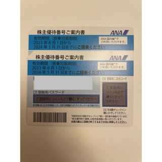 エーエヌエー(ゼンニッポンクウユ)(ANA(全日本空輸))のANA株主優待券　2枚セット(その他)