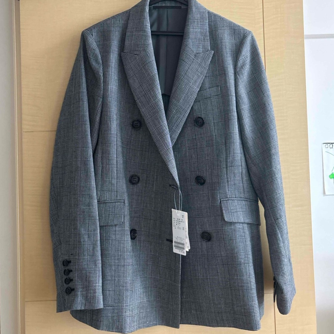 AP STUDIO(エーピーストゥディオ)のAP STUDIO リネンミックスチェックドジャケット レディースのジャケット/アウター(テーラードジャケット)の商品写真