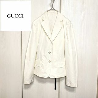 グッチ(Gucci)の【美品】 GUCCI シルクコットン シャツ ジャケット(テーラードジャケット)