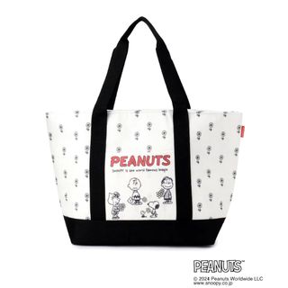 スヌーピー(SNOOPY)の新品【ワンズテラスオリジナル】SNOOPY 麻風トート保冷ショッピングバッグ(キャラクターグッズ)