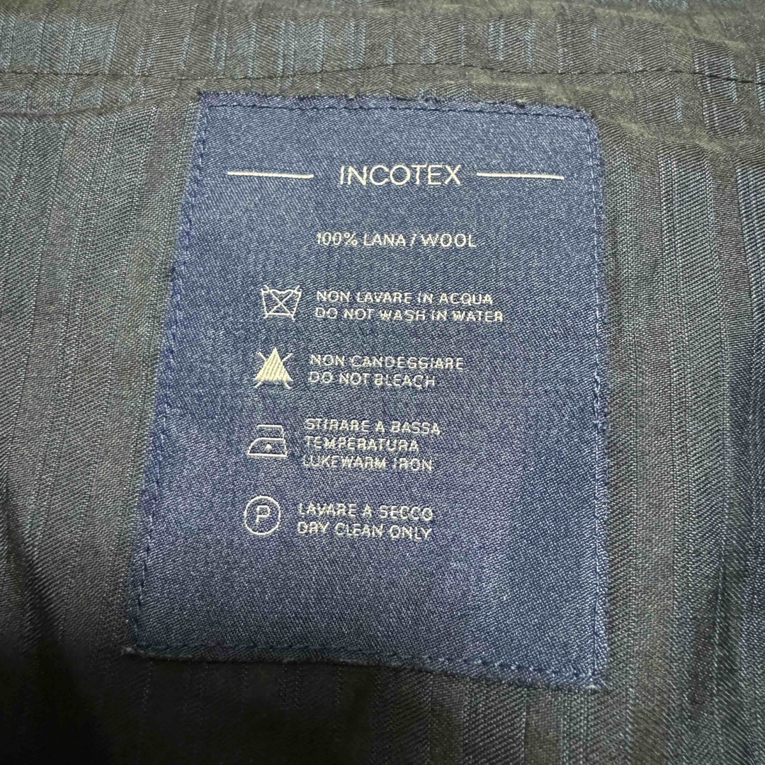 INCOTEX(インコテックス)のINCOTEX WOOL SOLID NO-P E-MODEL ブラック 44 メンズのパンツ(スラックス)の商品写真