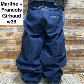 MARITHE + FRANCOIS GIRBAUD - マリテフランソワジルボーバギーデニムストリートジーンズ刺繍極太w36b系y2k