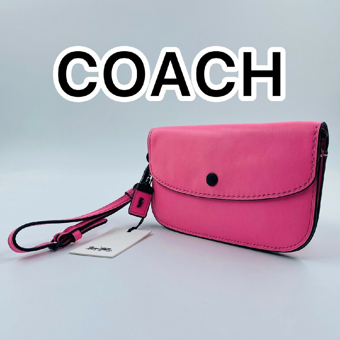 COACH(コーチ)の✨未使用品✨ COACH クラッチ グラブタン レザー 58818 タグ付き レディースのバッグ(クラッチバッグ)の商品写真