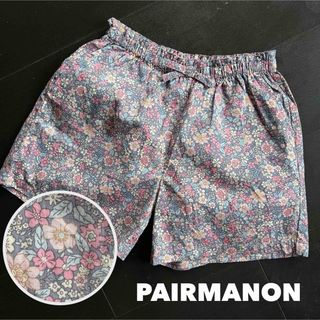 ペアマノン(pairmanon)のペアマノン【2回着用】150cm 花柄 ウエストリボンショートパンツ②(パンツ/スパッツ)