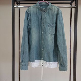 サカイ(sacai)のsacai 裾切り替え ウォッシュドデニムBD(シャツ)