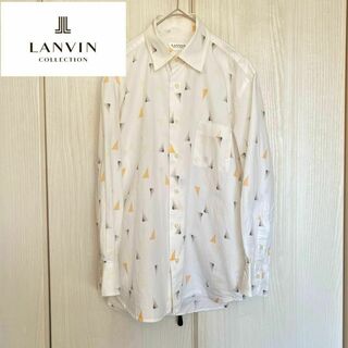 【美品】LANVIN collection 幾何学 総柄シャツ(Tシャツ/カットソー(七分/長袖))