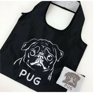 オジコ(OJICO)のojico エコバッグ　トートバッグ　パグ　犬　pug hug ブラック　黒(トートバッグ)