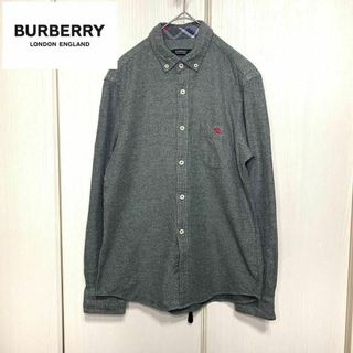 【美品】Burberry BLACK LABEL 起毛ツイルシャツ