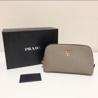 プラダ(PRADA)の【入手困難】 PRADA プラダ VITDAINO ARGILLA レザーポーチ(ポーチ)