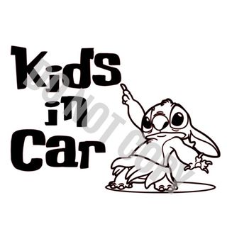 23 送料無料 Kids in Car 白　カッティングシール　ステッカー(車外アクセサリ)