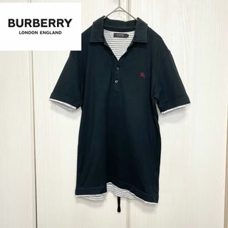 バーバリーブラックレーベル(BURBERRY BLACK LABEL)の【美品】Burberry BLACK LABEL レイヤード ポロ(ポロシャツ)