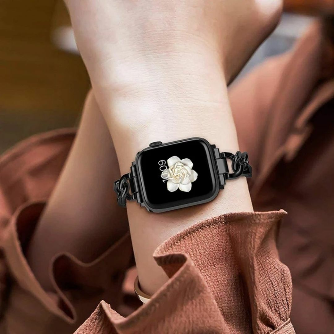 Apple Watch アップル チェーンバンド ブラック 44mm レディースのファッション小物(腕時計)の商品写真