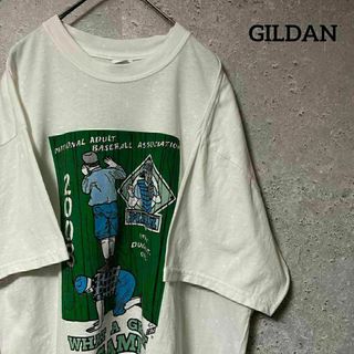 GILDAN ギルダン Tシャツ 半袖 野球 NABA ゆるダボ スポーツ XL(Tシャツ/カットソー(半袖/袖なし))