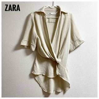 ザラ(ZARA)のZara トップス レディース ブラウス ベージュ(シャツ/ブラウス(長袖/七分))