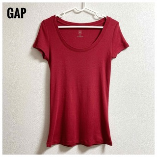 ギャップ(GAP)のGAP レディース トップス Tシャツ 半袖 赤(Tシャツ(半袖/袖なし))