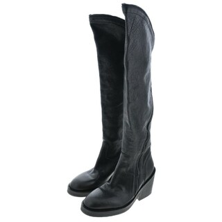 アンドゥムルメステール(Ann Demeulemeester)のANN DEMEULEMEESTER ブーツ EU37(23.5cm位) 黒 【古着】【中古】(ブーツ)