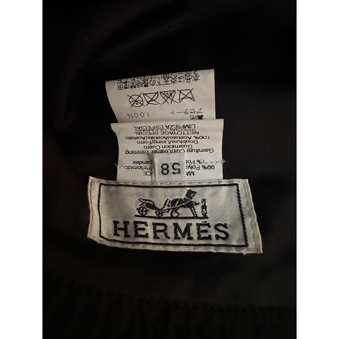 Hermes(エルメス)のHERMES エルメス ナイロンバケットハット 黒 58 メンズの帽子(ハット)の商品写真