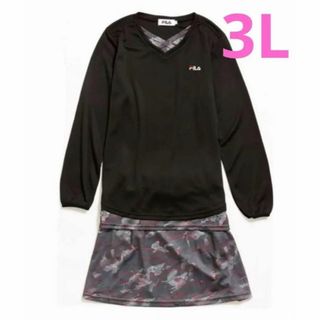 フィラ(FILA)の◆FILA◆ セットアップチュニック　カモフラージュ　3L(シャツ/ブラウス(長袖/七分))