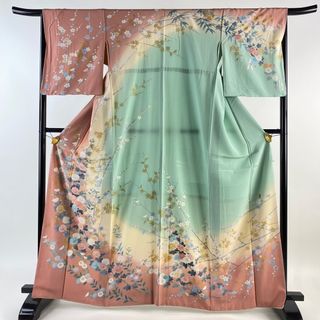 訪問着 身丈165cm 裄丈66cm 正絹 美品 名品 【中古】(着物)