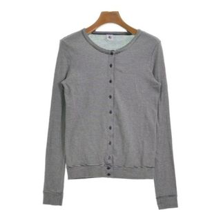 PETIT BATEAU - PETIT BATEAU プチバトー カーディガン S 紺x白(ボーダー) 【古着】【中古】