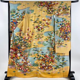 振袖 身丈166.5cm 裄丈66cm 正絹 名品 【中古】(着物)