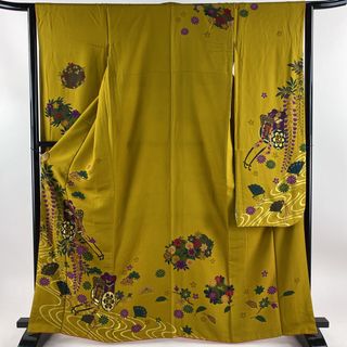 振袖 身丈162.5cm 裄丈63.5cm 正絹 名品 【中古】(着物)