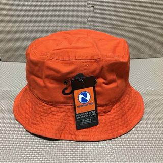 ニューハッタン(newhattan)の新品 ニューハッタン バケットハットのオレンジ L/XL(ハット)