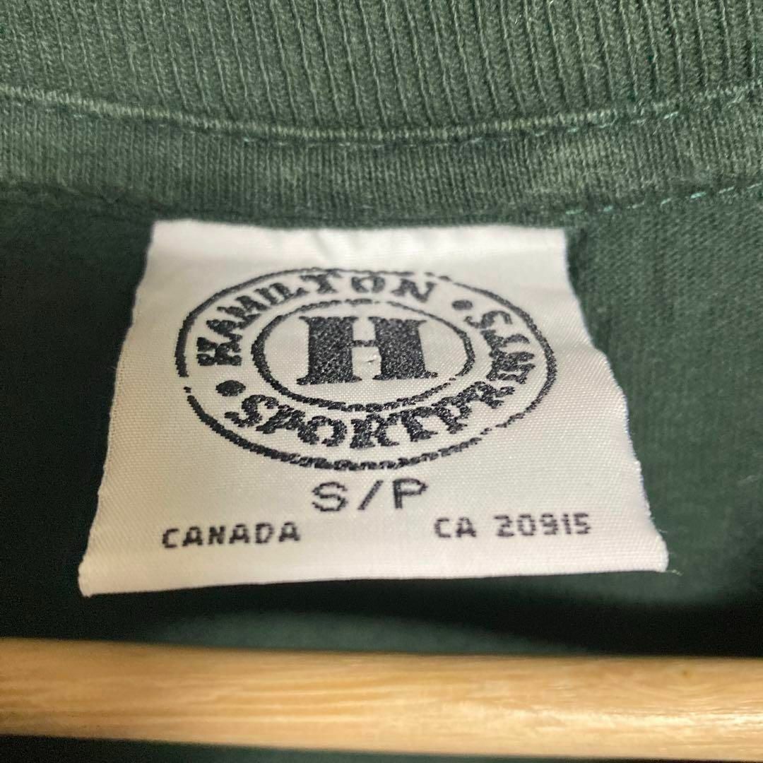 カナダ製　Tシャツ　半袖　国旗　プリント　グリーン　緑　L 相当 メンズのトップス(Tシャツ/カットソー(半袖/袖なし))の商品写真