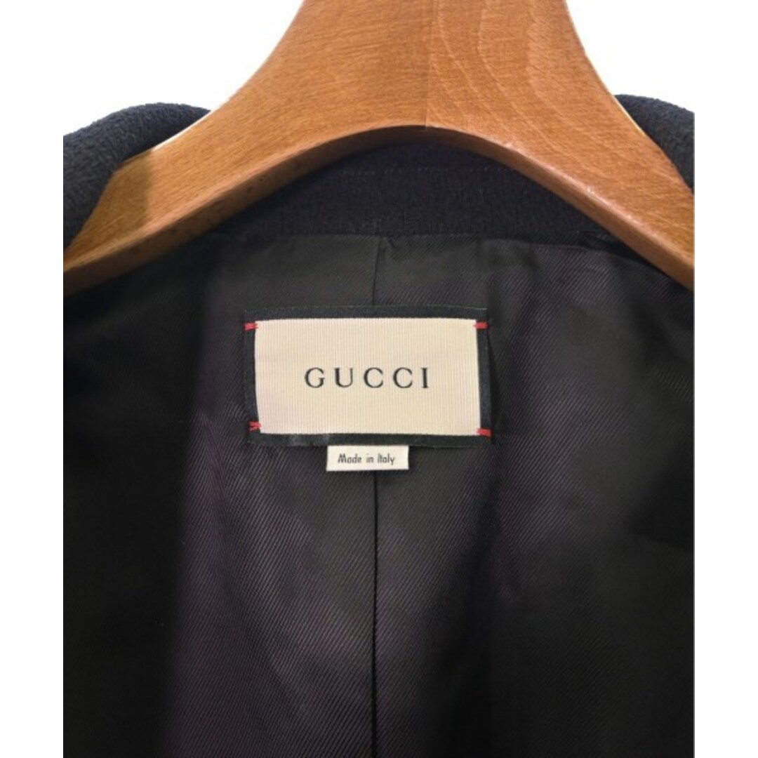 Gucci(グッチ)のGUCCI グッチ カジュアルジャケット 38(S位) 黒 【古着】【中古】 レディースのジャケット/アウター(テーラードジャケット)の商品写真