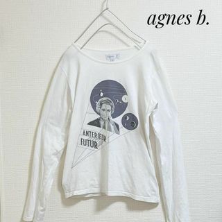 アニエスベー(agnes b.)のアニエスベー　カットソー　コラボ　アーティスト　白　プルオーバー　トップス　春(カットソー(長袖/七分))