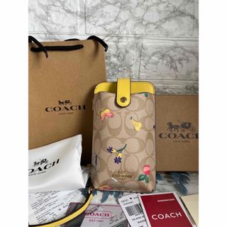 コーチ(COACH)のCOACH スマホショルダーバッグ ベジタブル 新品(ショルダーバッグ)