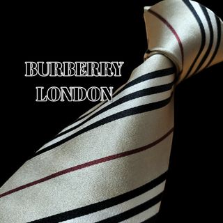 ★BURBERRY LONDON★　ストライプ　イタリア製(ネクタイ)