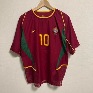 ナイキ(NIKE)のNIKE　ナイキ　ポルトガル　ユニフォーム　2002　ゲームシャツ　レッド　L(Tシャツ/カットソー(半袖/袖なし))