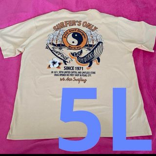 5L T&C クジラ サーフ Tシャツ 大きいサイズ　オシャレ　大人気！黄色