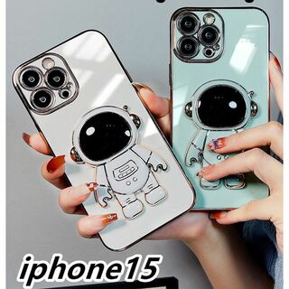 iphone15ケース カーバー可愛 韓国 ホワイト1(iPhoneケース)