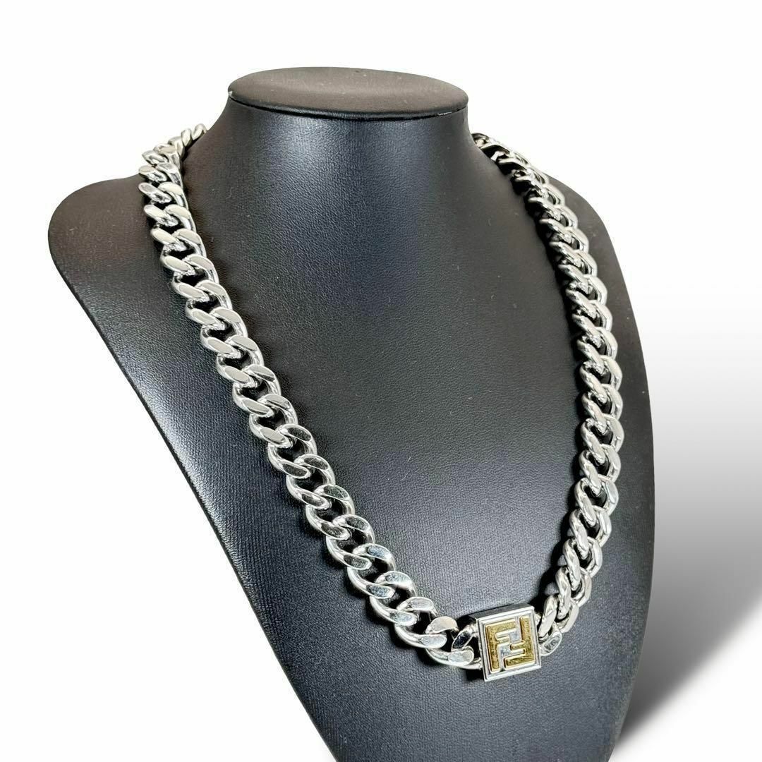 FENDI - FENDI フェンディ F Fロゴ 喜平 チェーン ネックレス FENDI - FENDI フェンディ F Fロゴ 喜平 チェーン ネックレス