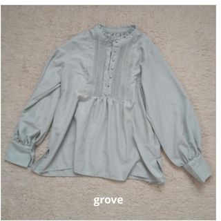 グローブ(grove)のgrove　ライトグリーンブラウス(シャツ/ブラウス(長袖/七分))