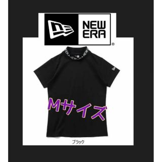 ニューエラー(NEW ERA)のニューエラ レディース ミッドネック Tシャツ ゴルフウェア　ブラック Mサイズ(Tシャツ(半袖/袖なし))