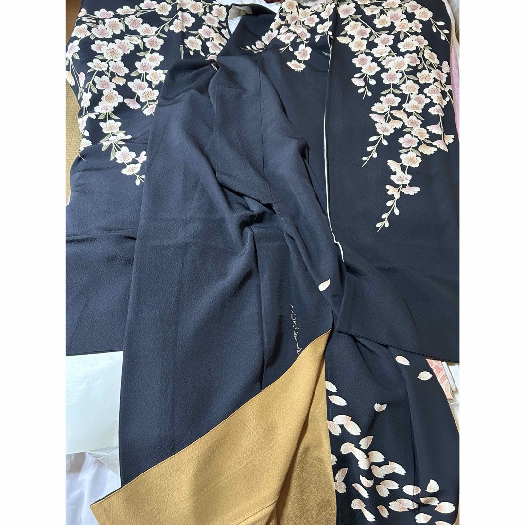 COMME CA DU MODE - 振袖 コムサデモード 黒 桜 フルセット売り COMME CA DU MODE - 振袖 コムサデモード 黒 桜 フルセット売り