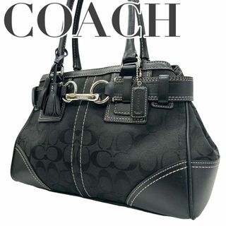 コーチ(COACH)のCOACH コーチ　s83　肩掛け　10245　キャンバス　トートバッグ　黒(ハンドバッグ)