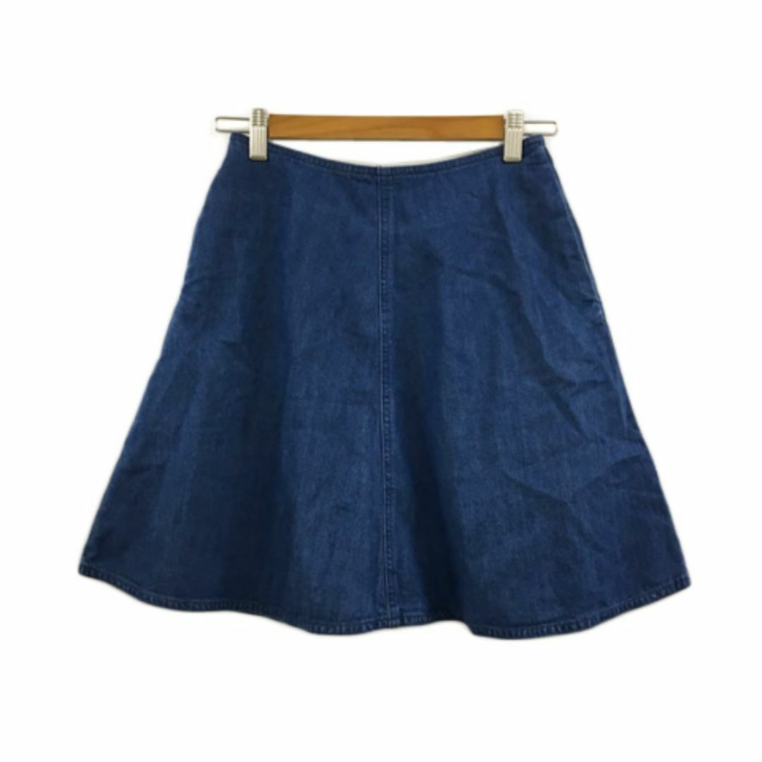 MACPHEE(マカフィー)のMACPHEE トゥモローランド スカート フレア ミニ デニム 無地 34 青 レディースのスカート(ミニスカート)の商品写真