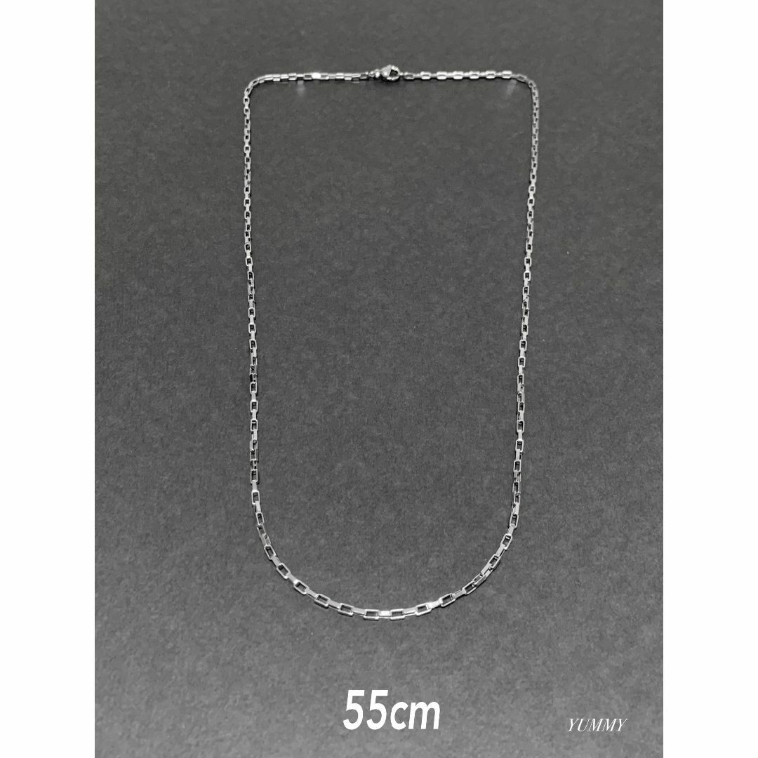 【ベネチアンチェーンネックレス シルバー 2mm 55cm】ステンレス メンズのアクセサリー(ネックレス)の商品写真