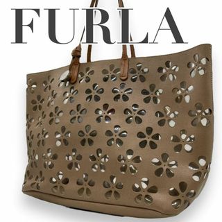 フルラ(Furla)のFURLA フルラ　e8 パンチング　フラワー　肩掛け　トートバッグ　レザー(トートバッグ)