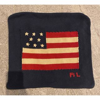 ラルフローレン(Ralph Lauren)の【ラルフローレン】コットンニット　星条旗　クッションカバー(クッションカバー)