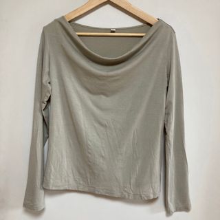 ユニクロ(UNIQLO)のユニクロ UNIQLO ロングTシャツ ロンT 長袖 グレー　L(Tシャツ(長袖/七分))