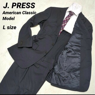 ジェイプレス(J.PRESS)の極美品　ジェイプレス　セットアップ　黒　YA6　大きめサイズ　段返り3B(セットアップ)