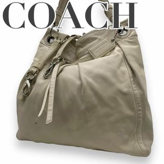 コーチ(COACH)のCOACH　コーチ　E12　肩掛け　13411　ワンショルダーバッグ　レザー　白(ショルダーバッグ)