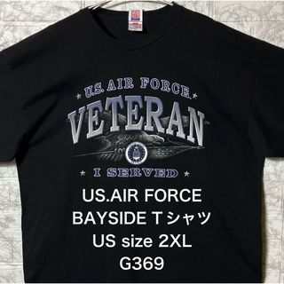 ヴィンテージ(VINTAGE)のUS古着US.AIR FORCE BAYSIDE 2XLsizeブラックTシャツ(Tシャツ/カットソー(半袖/袖なし))