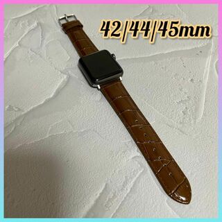 Apple Watch ベルトレザーベルト時計ベルト交換用ベルト 42/44(レザーベルト)